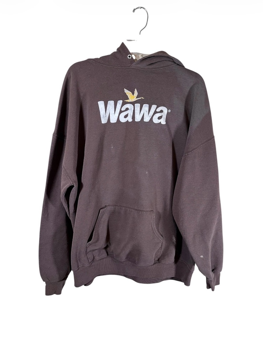 Vintage Y2K 90s brown Wawa convenience store hoodie men’s 2XL